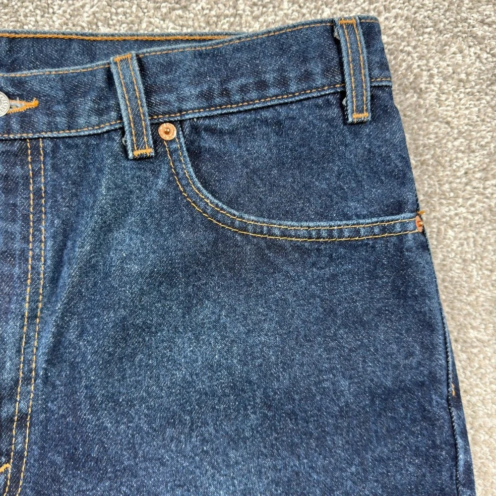 Vintage 2001 Levi's 505 Jeans 36x30 Made USA Y2K Dark Wash Denim